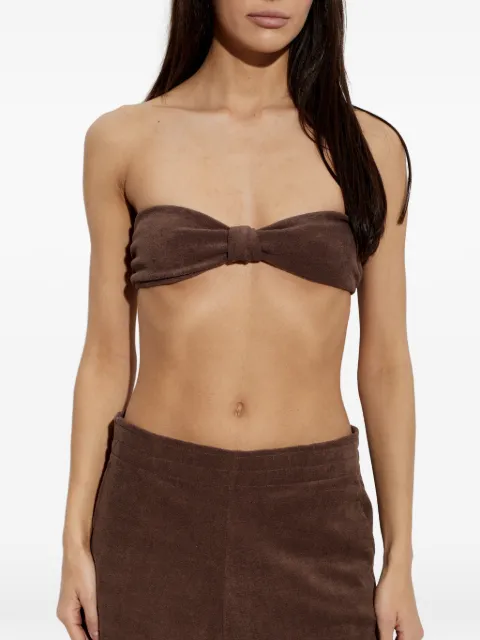 Perfect Moment terry-cloth bandeau top Brown W3001376