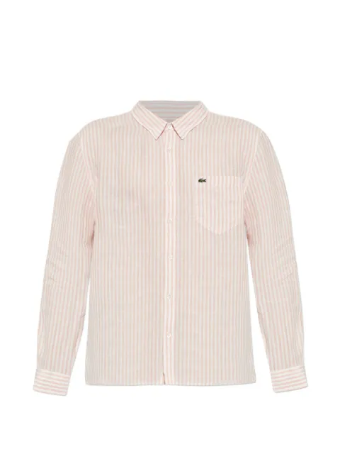 Lacoste button-down striped shirt Pink CH6985
