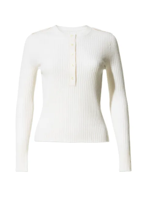 Perfect Moment Henley-neck top White W3001370