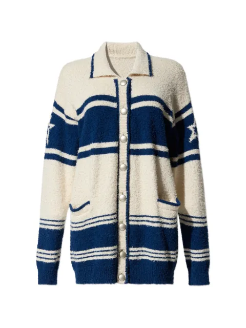 Perfect Moment striped bouclé cardigan Blue W3001388