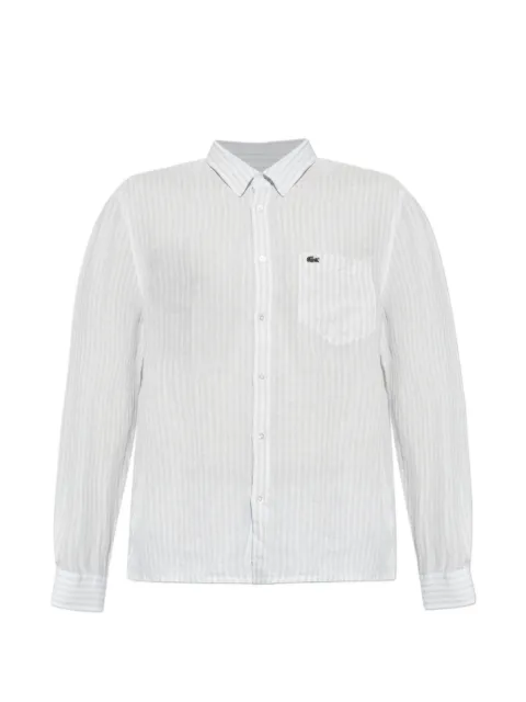 Lacoste striped linen shirt Blue CH6985