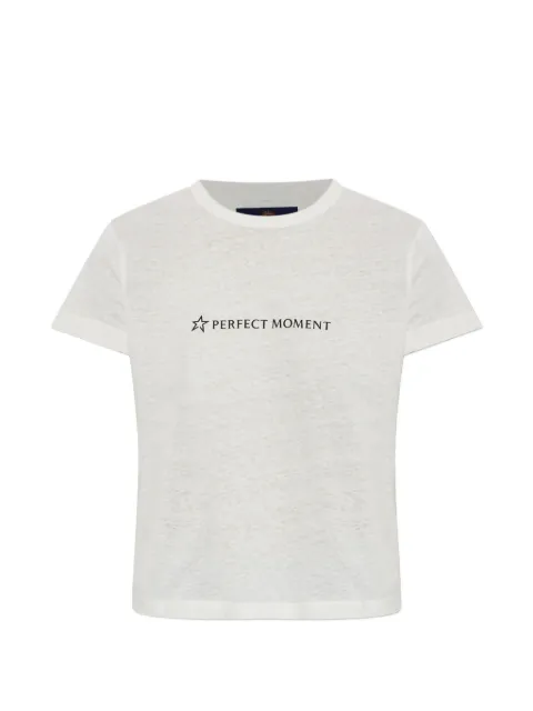 Perfect Moment logo-print T-shirt Neutrals W3001377