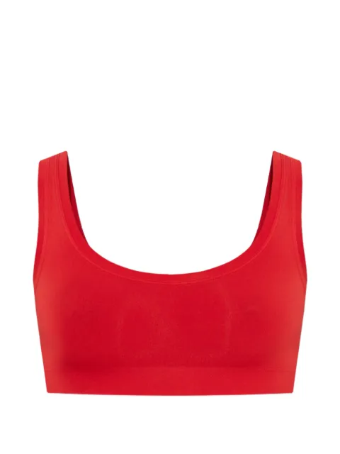 Hanro banana-motif scoop-neck top Red 074719