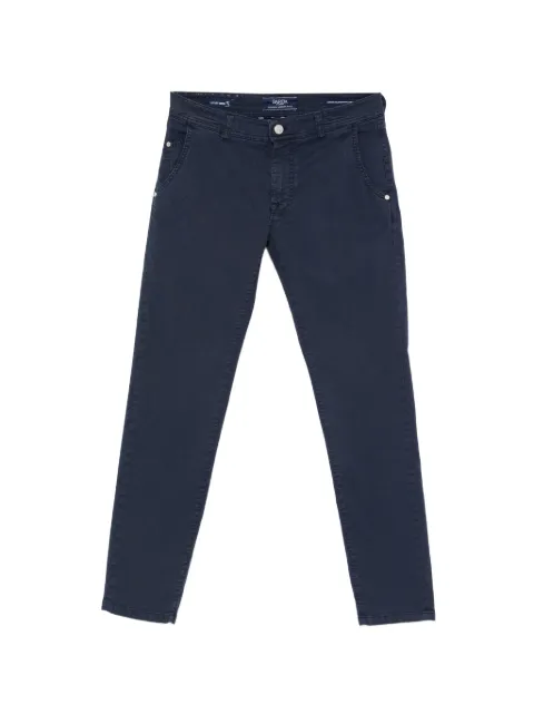 Barba embroidered-pocket trousers Blue MASONT10442