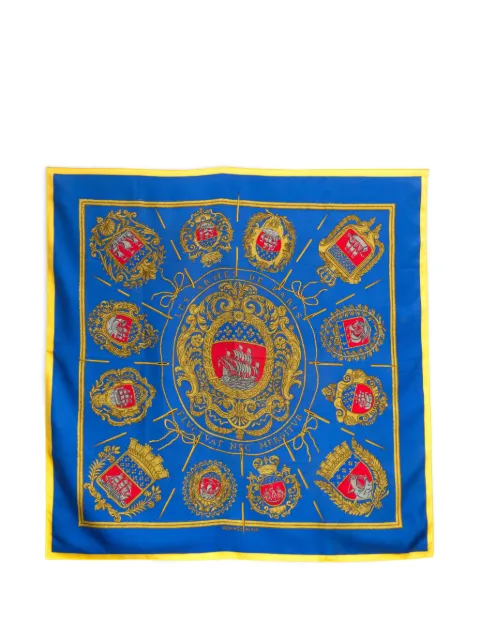 Hermès Pre-Owned 1992 Les Armes De Paris silk scarf Blue 15016429