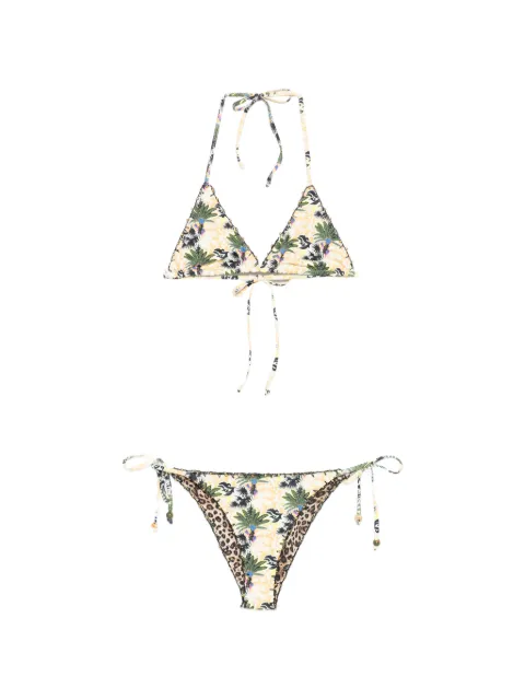 Anjuna Melissa printed reversible crochet-trim bikini Neutrals C30