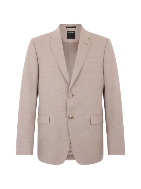 Zegna single-breasted blazer Neutrals 28QCGN350703A3