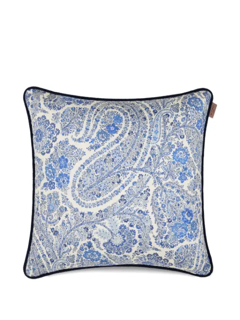 ETRO HOME paisley stripe print cushion White UKAB000199KA518