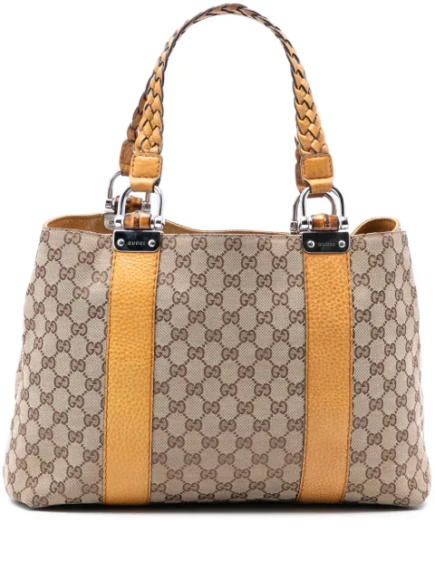Gucci Pre-Owned 2016-2026 GG Canvas Bamboo Libeccio tote bag Neutrals 7AVCYM84NK7LG3E0