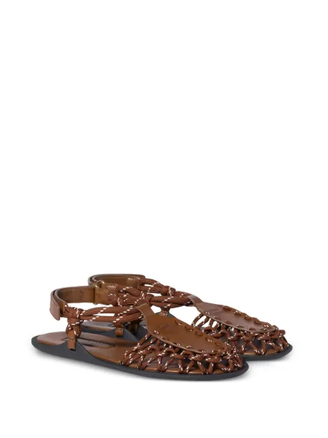 Miu Miu leather and cord sandals Brown 5X615EF0053ZML