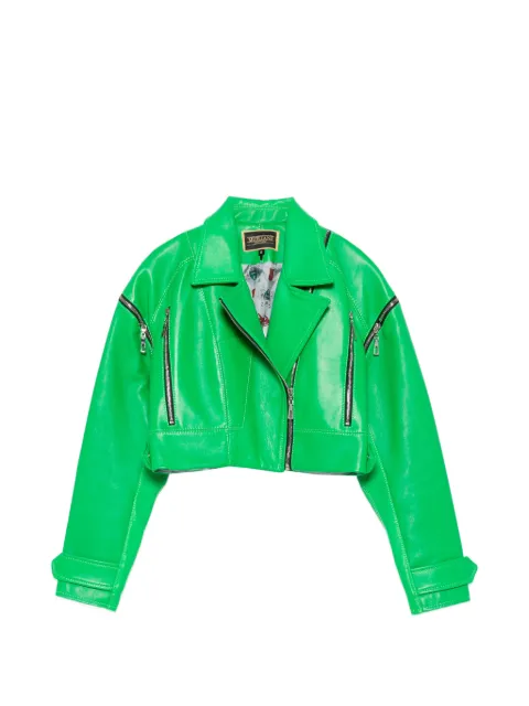MITILIANE COUTURE detachable-sleeve leather jacket Green 5940976000596