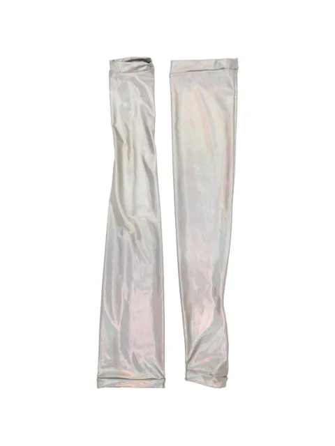 MITILIANE COUTURE holographic fingerless gloves Silver 5940976000657