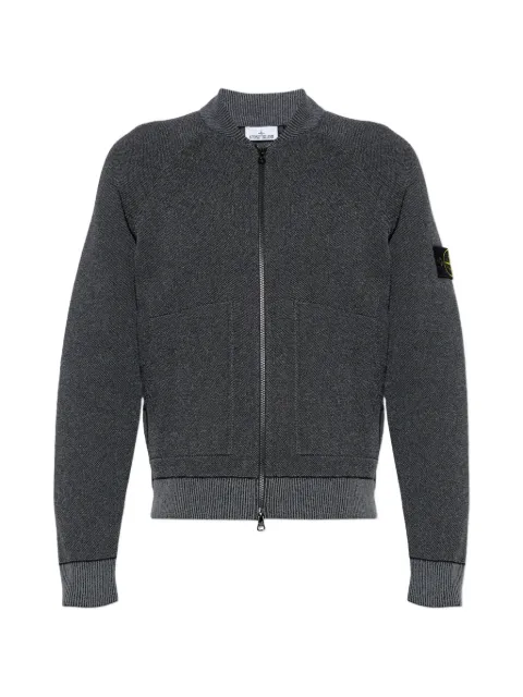 Stone Island 5100019 cotton bouclé jacquard piqué jumper Grey L1S155100019S00N9