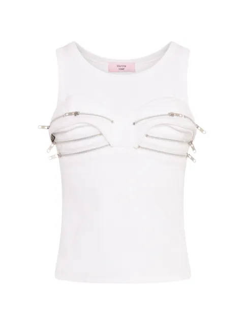 Martine Rose zip tank top White 694JE08000SO