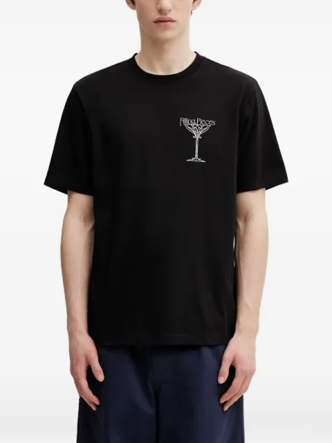 Filling Pieces Champagne logo-print short-sleeve T-shirt Black 412620500288