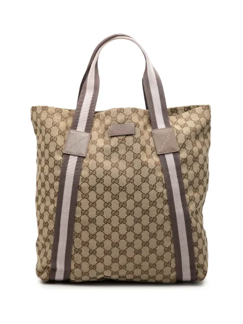 Gucci Pre-Owned 2000-2015 GG Canvas Web tote bag Neutrals PYEYTDC43E77OAFW