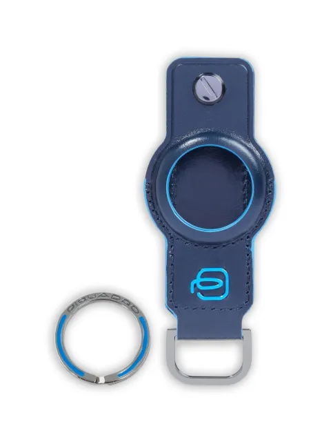 PIQUADRO airtag leather keychain Blue PC7090B2