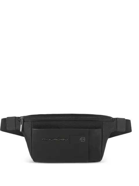 PIQUADRO Bum logo-plaque belt bag Black CA2174BR