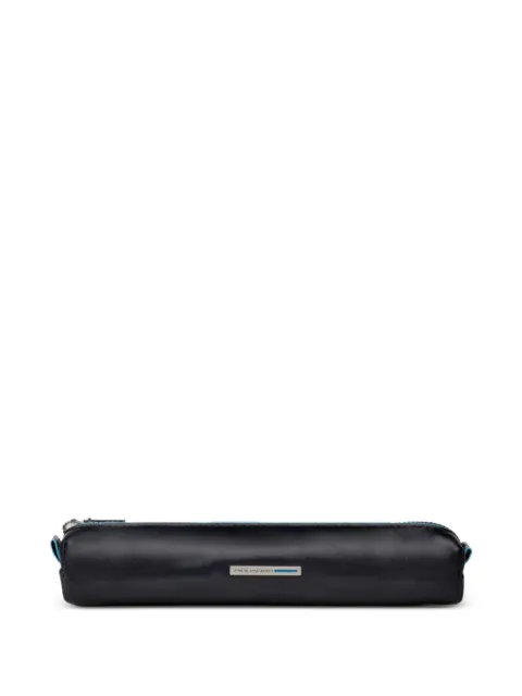 PIQUADRO leather pencil case Blue AC974B2