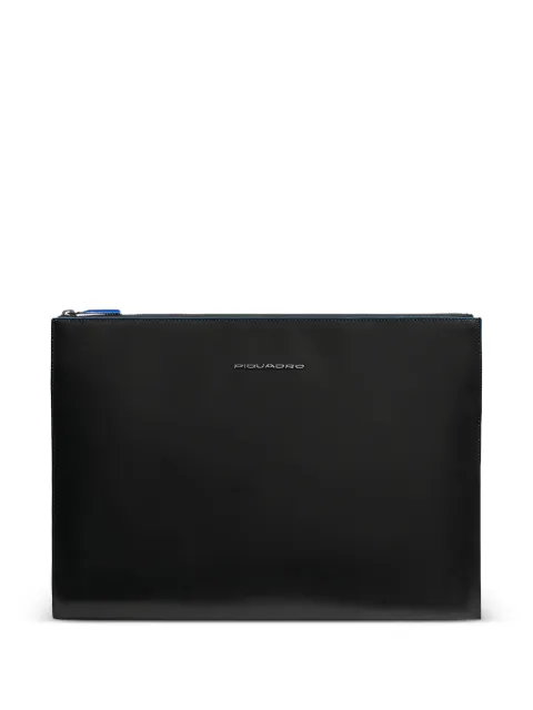 PIQUADRO leather clutch bag Black AC6587B2