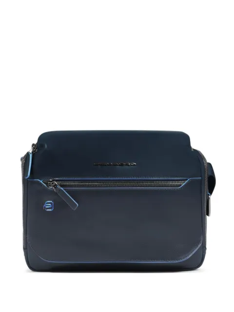 PIQUADRO personalizable leather crossbody bag Blue CA6900B2