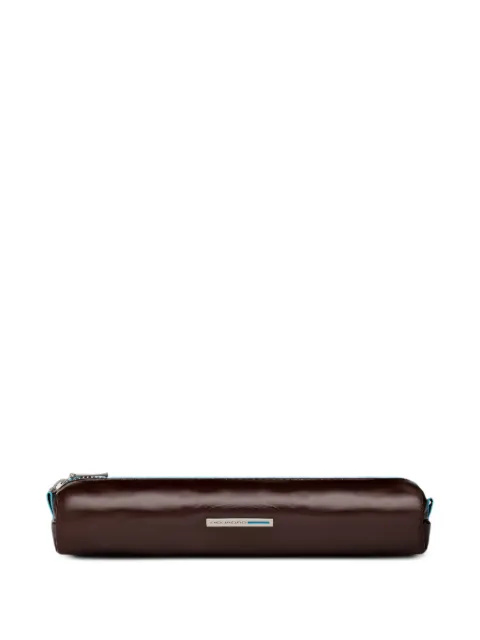 PIQUADRO small leather pencil case Brown AC974B2
