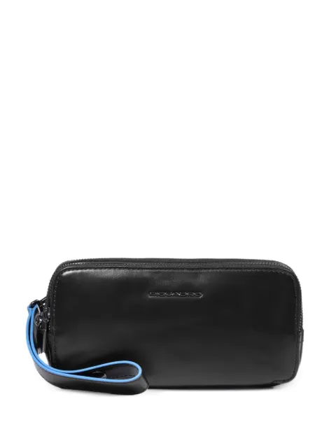 PIQUADRO removable dividers leather clutch bag Black AC2141B2R