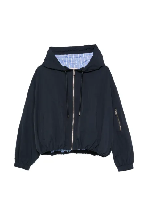 LIU JO nylon bomber jacket with hood Blue WA6170T415A
