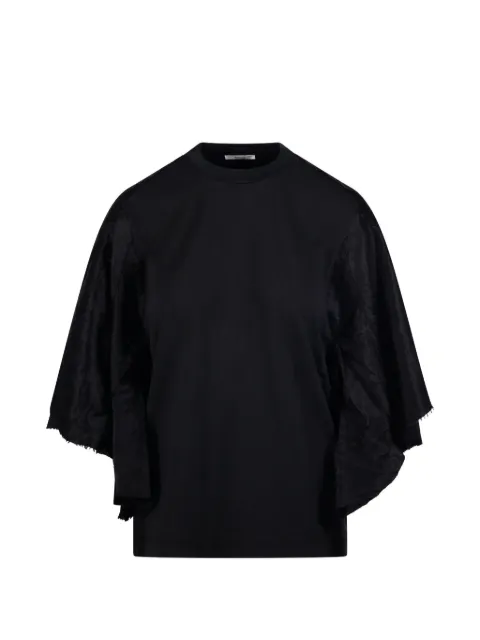 Haikure Flynn ruffled-sleeve T-shirt Black HEW54152TJ065PX