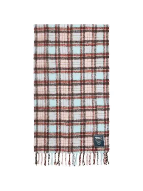 Zadig&Voltaire Joan tartan scarf Blue OWSC01552