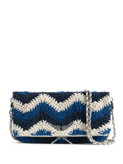 Zadig&Voltaire Rock crochet clutch Blue LWBA04211