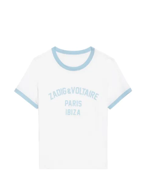 Zadig&Voltaire Woos logo-print ringer T-shirt White JWTS02998