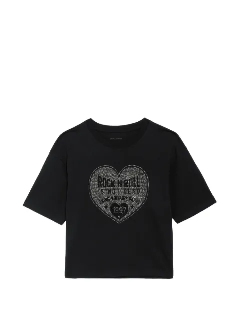Zadig&Voltaire Taida BC Heart rhinestone-embellished T-shirt Black JWTS02922