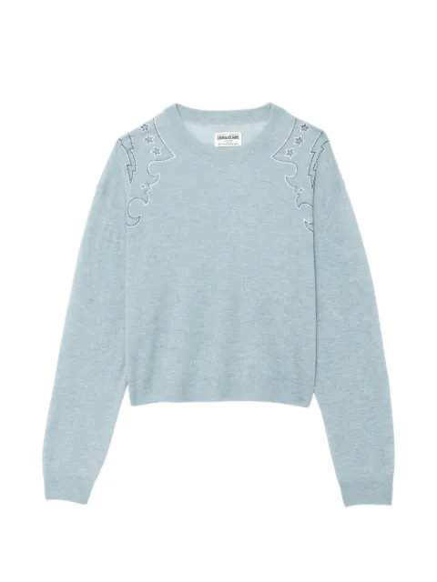 Zadig&Voltaire Swapy jumper 100% cashmere Blue KWSW03032
