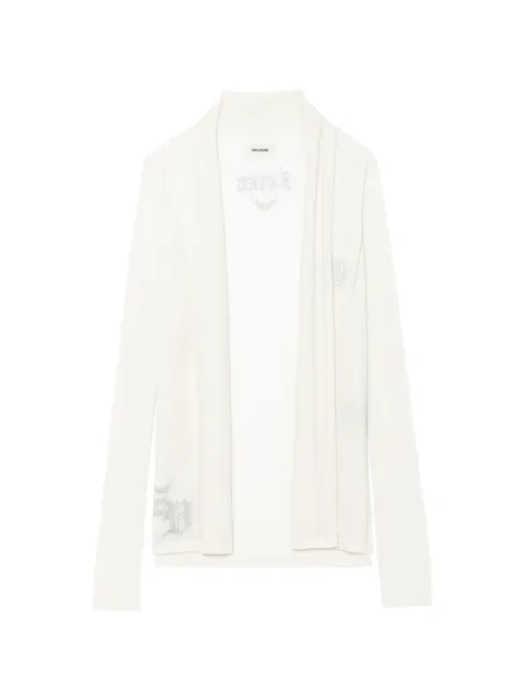 Zadig&Voltaire Robyn cashmere cardigan White KWCA01703