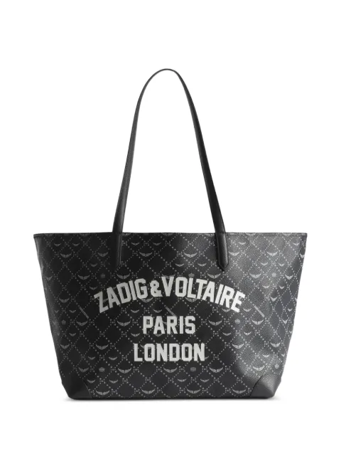 Zadig&Voltaire XL Resort London logo-print tote bag Black LWBA04558