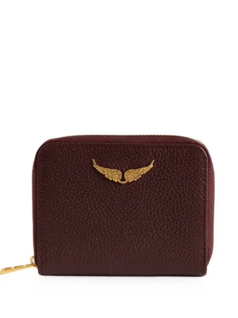 Zadig&Voltaire mini ZV grained leather wallet Red LWSG00004