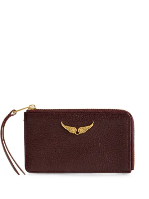 Zadig&Voltaire grained-leather card holder Brown LWSG00011