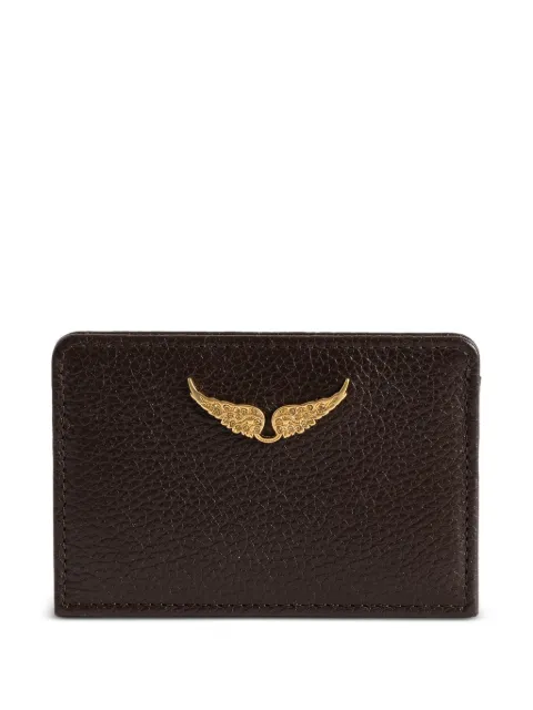 Zadig&Voltaire ZV Pass grained leather card holder Brown LWSG00001