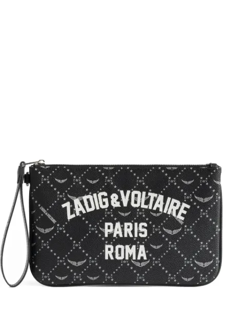 Zadig&Voltaire Roma logo-print pouch Black LWSG03875