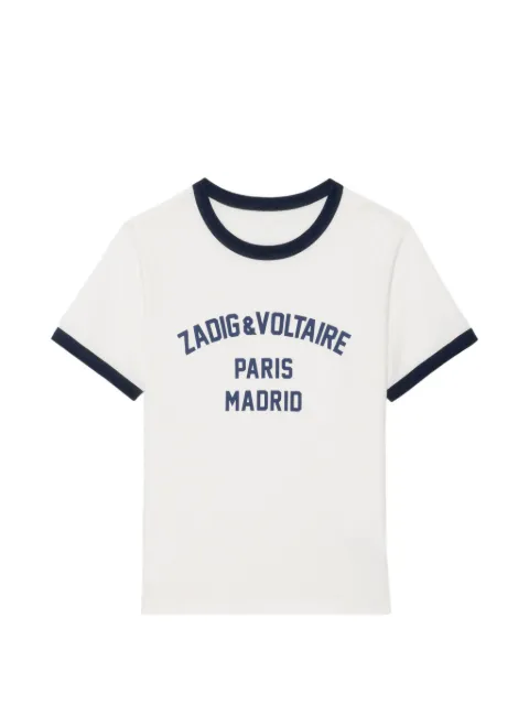 Zadig&Voltaire Woos logo-print ringer T-shirt Neutrals JWTS03005