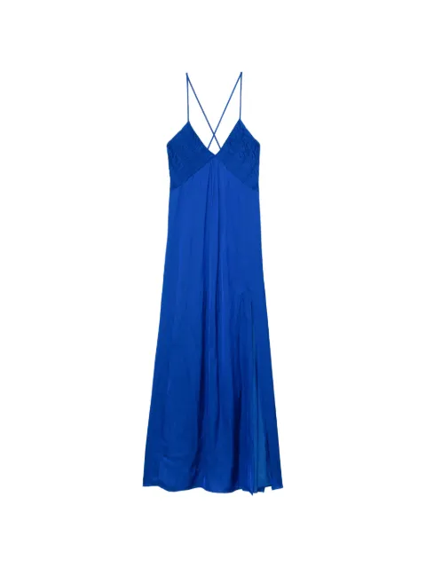 Zadig&Voltaire Rayonne satin dress Blue WWDR02661