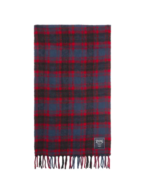 Zadig&Voltaire Joan tartan scarf Blue OWSC01552