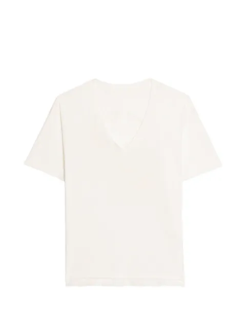 Zadig&Voltaire Tommer lace-skull V-neck T-shirt Neutrals JWTS02905