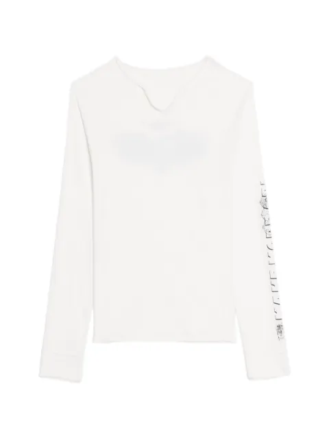 Zadig&Voltaire Monastir Henley T-shirt White JMTN01666