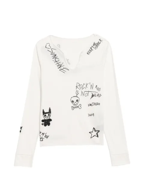 Zadig&Voltaire Happy Henley T-shirt Neutrals JWTN02682