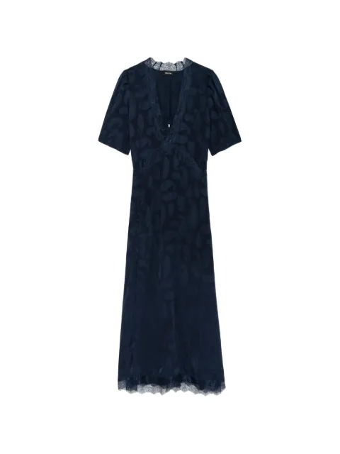 Zadig&Voltaire lace-trim Redox midi dress Blue WWDR02704