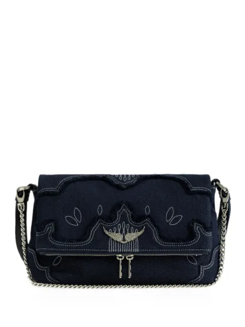 Zadig&Voltaire Rock denim clutch Blue LWBA04524