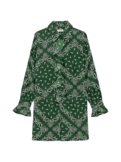 Zadig&Voltaire Rhelyne silk bandana dress Green WWDR02702