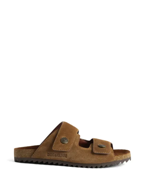 Zadig&Voltaire Santa Fe logo-detail sandals Brown SWCT02165